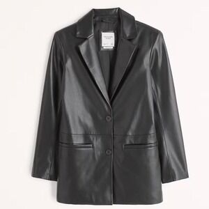 Abercrombie Vegan Leather Blazer